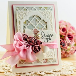 Card Making Ideas by Becca Feeken using Spellbinders Grateful Lattice