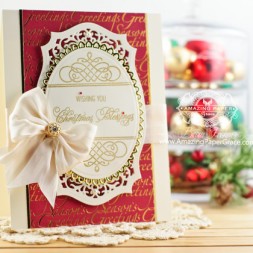 Christmas Card Making Ideas by Becca Feeken using Amazing Paper Grace Elegant Christmas Swirls