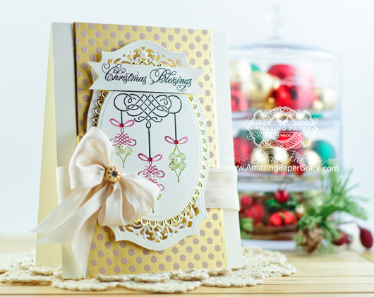 Christmas Card Making Ideas by Becca Feeken using Amazing Paper Grace Elegant Christmas Swirls