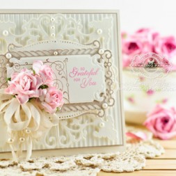 Friendship Card Making Ideas by Becca Feeken using JustRite Vintage Labels Eight and Spellbinders Antique Corner