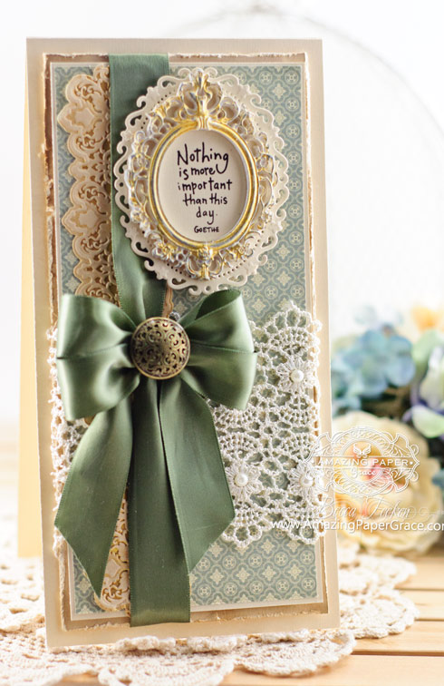 Card Making Ideas by Becca Feeken using Spellbinders Petite Lace - www.amazingpapergrace.com