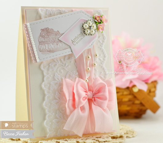 Baby Card Making Ideas by Becca Feeken using Waltingmouse Little Darlings - www.amazingpapergrace.com