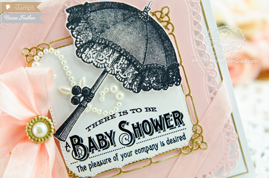 Card Making Ideas by Becca Feeken using Waltzingmouse Vintage Baby Shower