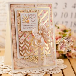 Card Making Ideas by Becca Feeken using Spellbinders Diagonal Chevron and Labels 42 Decorative Accents