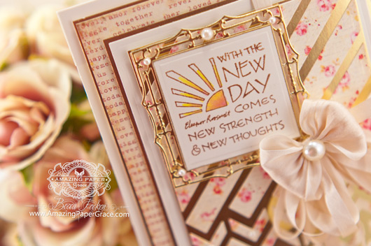 Card Making Ideas by Becca Feeken using Spellbinders Diagonal Chevron and Labels 42 Decorative Accents