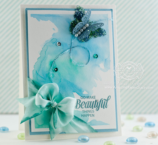 Card Making Ideas by Becca Feeken using JustRite Papercrafts Brush Stokes and Spellbinders - www.amazingpapergrace.com