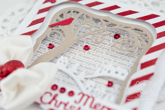 Christmas Card Making Ideas by Becca Feeken using Spellbinders  Picture Perfect and Holiday Sentiments - www.amazingpapergrace.com