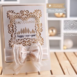 Christmas Card Making Ideas by Becca Feeken using Waltzingmouse Stamps Flurries and Spellbinders Majesty