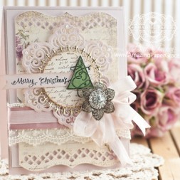 Christmas Card Making Ideas by Becca Feeken using Quietfire Design Merry Christmas Plain and Simple and Spellbinders Victorian Medallion One - www.amazingpapergrace.com