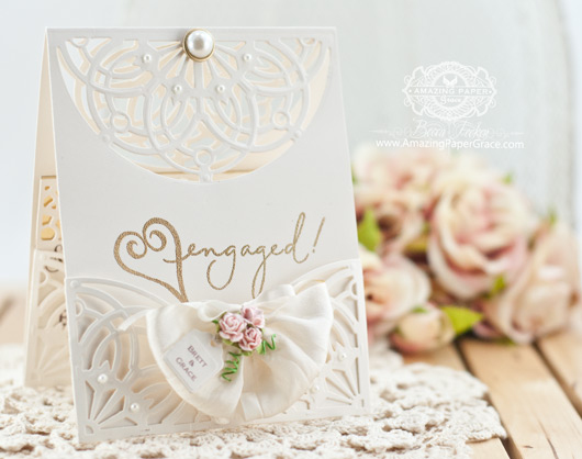 Card Making Ideas by Becca Feeken using Spellbinders Arched Elegance and Arched Elegance Pocket - www.amazingpapergrace.com