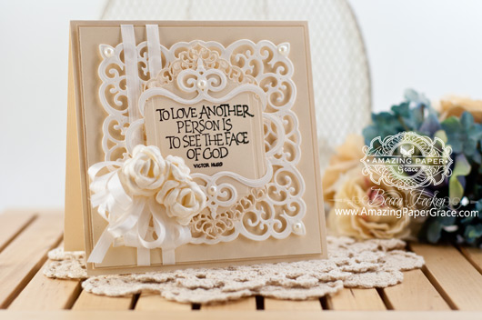 Card Making Ideas by Becca Feeken using Spellbinders Victorian Medallion Three - www.amazingpapergrace.com