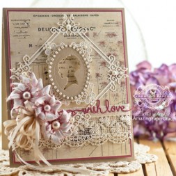 Mothers Day Card Making Ideas by Becca Feeken using Spellbinders Blooming Collection - see www.amazingpapergrace.com for full supply list