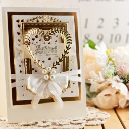 Birthday Card Making Ideas by Becca Feeken using Spellbinders Cascading Hearts, Spellbinders Victorian Tassels, Spellbinders Petite Pennants - www.amazingpapergrace.com