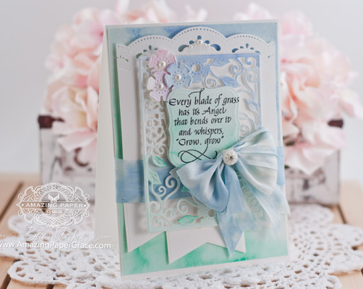 Card Making Ideas by Becca Feeken using Quietfire Design and Spellbinders Tudor Rose Decorative  Card Front - www.amazingpapergrace.com