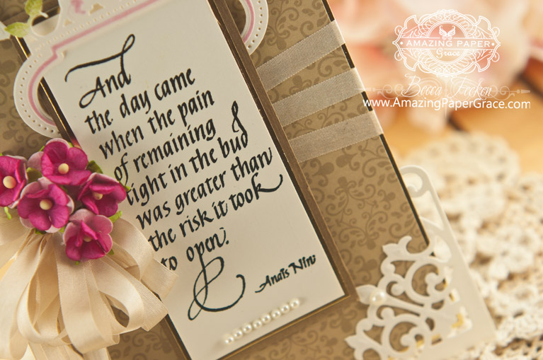 Cardmaking Ideas by Becca Feeken using Quietfire Design and Spellbinders Antique Corner - www.amazingpapergrace.com