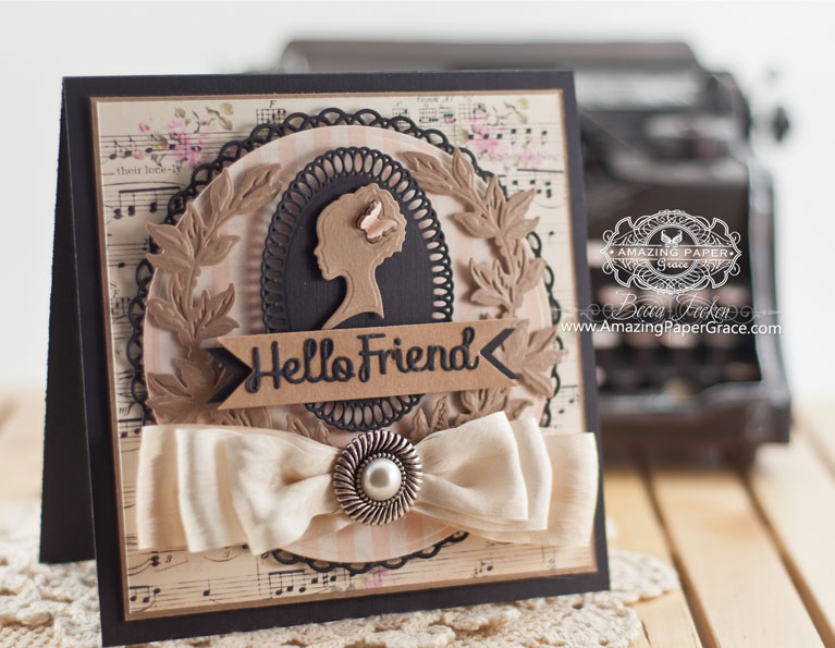 Friendship Card Making Ideas by Becca Feeken using Spellbinders Silhouette - www.amazingpapergrace.com