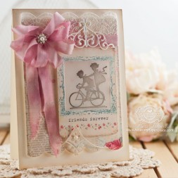 Friendship card making ideas by Becca Feeken using Spellbinders Imperial Square and Spellbinders Victorian Bow Corner - www.amazingpapergrace.com