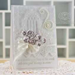 Card Making Ideas by Becca Feeken using Quietfire Design - Write Your Hurts In the Sand and Spellbinders Rose Creations - www.amazingpapergrace.com