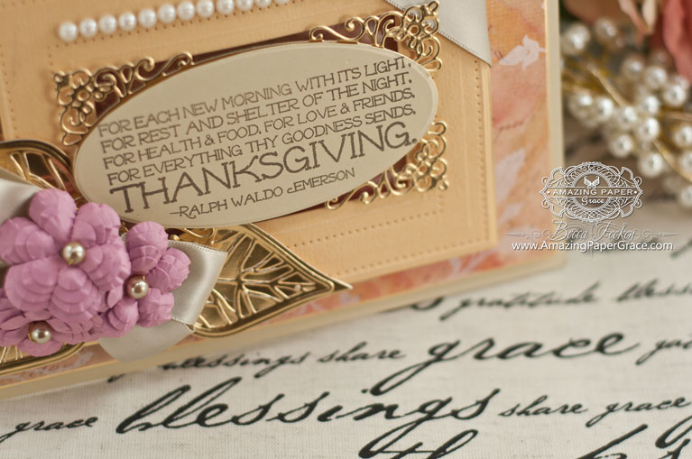 Thanksgiving Card Making Ideas by Becca Feeken using Spellbinders Leaves, Spellbinders Radiant Rectangles, Spellbinders Cinch and Go Flowers, Spellbinders Pierced Rectangles, Spellbinders Captivating Squares - www.amazingpapergrace.com