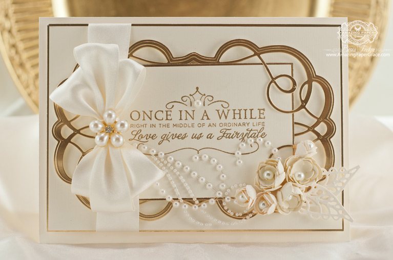 Elegant Card Making Ideas by Becca Feeken using Spellbinders S5-267 Swirling Grace - www.amazingpapergrace.com