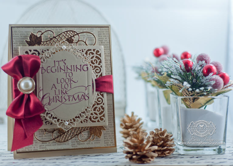 Christmas Card Making Ideas by Becca Feeken using Quietifire Design - It