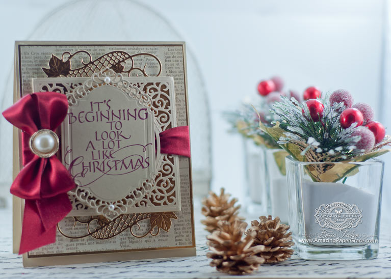 Christmas Card Making Ideas by Becca Feeken using Quietifire Design - It