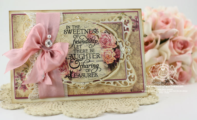 Card Making Ideas by Becca Feeken using Spellbinders Timeless Rectangles, Spellbinders Opulent Ovals, Spellbinders 5 x 7 Heirloom Legacy, Spellbinders Filigree Delight - www.amazingpapergrace.com