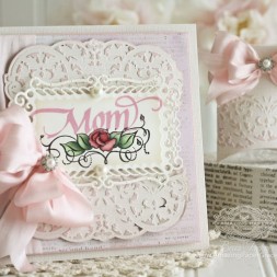 Mothers Day Card Making Ideas by Becca Feeken using Quietfire Design (Keep Calm and Call Mom) and Spellbinders Belgian Lace, Spellbinders A2 Valiant Honor, Spellbinders Pillow Box - www.amazingpapergrace.com