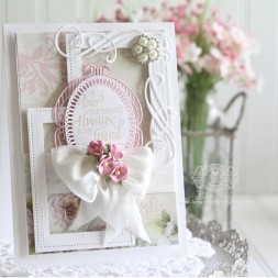 Friendship Card Making Ideas by Becca Feeken using Quietfire Design (Always Be My Friend) and Spellbinders Fleur de Elegance, Spellbinders Elegant Ovals, Spellbinders Pierced Rectangles, Spellbinders Cinch and Go Flowers - www.amazingpapergrace.com