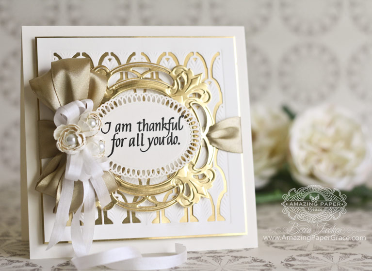 Thank You Card Making Ideas by Becca Feeken using Quietfire Design - I Don