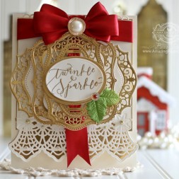 Christmas Card Ideas by Becca Feeken using Spellbinders Holiday Botanical Strip, Spellbinders Majestic Labels Twenty Five, Spellbinders Majestic Labels One, Spellbinders Labels One, Spellbinders Classic Ovals LG, Spellbinders Classic Ovals SM and Quietfire Design - Bright Holiday Words - see fully supply list at www.amazingpapergrace.com