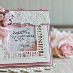 Card Making Ideas by Becca Feeken using Quietfire Design - Together Forever and Spellbinders 6x6 Graceful Frame Maker, Spellbinders Sweet Words, Spellbinders Art Deco – Deco Duality, Spellbinders A2 Bracket Border, Spellbinders Floral Embossing Folder - see full supply list at www.amazingpapergrace.com