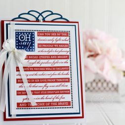 July 4th Card by Becca Feeken using Spellbinders Hemstitch Rectangles and Spellbinders Marcheline Plume - see fully supply list at www.amazingpapergrace.com/blog/?p=32212