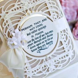 Card Making Ideas by Becca Feeken using Quietfire - Perhaps they are Stars, Spellbinders Marcheline Plume and Spellbinders Nouille Decorative Elements - fully supply list and links at www.amazingpapergrace.com/?p=311111