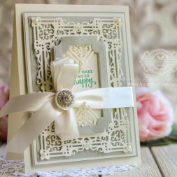 Amazing Paper Grace Die of the Month for May 2019 - Nostalgic Serenade Card Frame - Card Making Ideas by Becca Feeken using this Spellbinders Die can be found at www.amazingpapergrace.com/?p= 34928