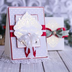 Amazing Paper Grace 3D Holiday Vignettes and Glimmer - Christmas Damask Jubilee by Spellbinders - learn about this die at www.amazingpapergrac