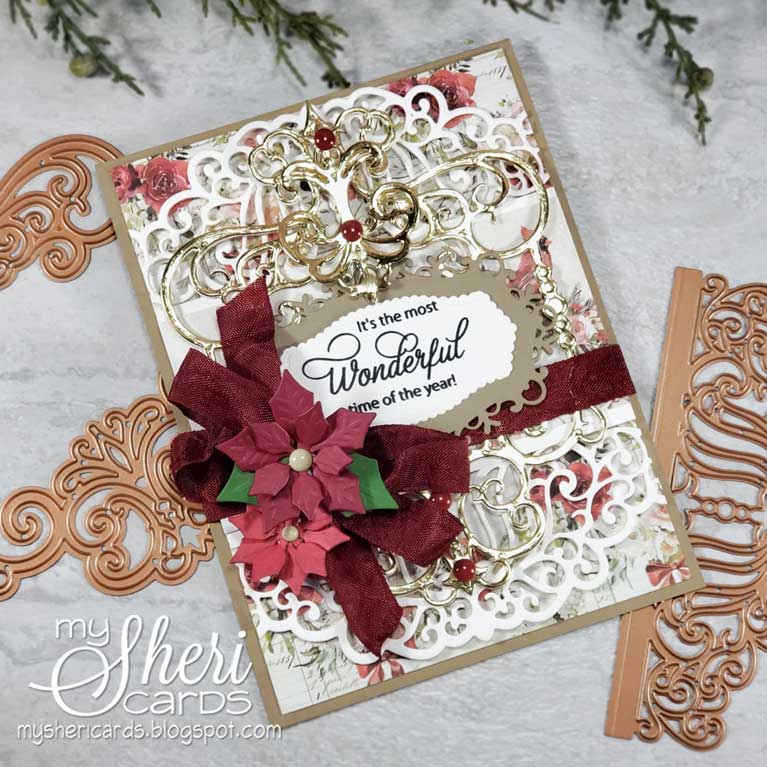 Amazing Paper Grace Guest Designer Sheri Holt shares a beautiful card using S4-1016 Candlewick Canopy and S3-382 Candlewick Colonnade Border - see full post at www.amazingpapergrace.com/?p=35413