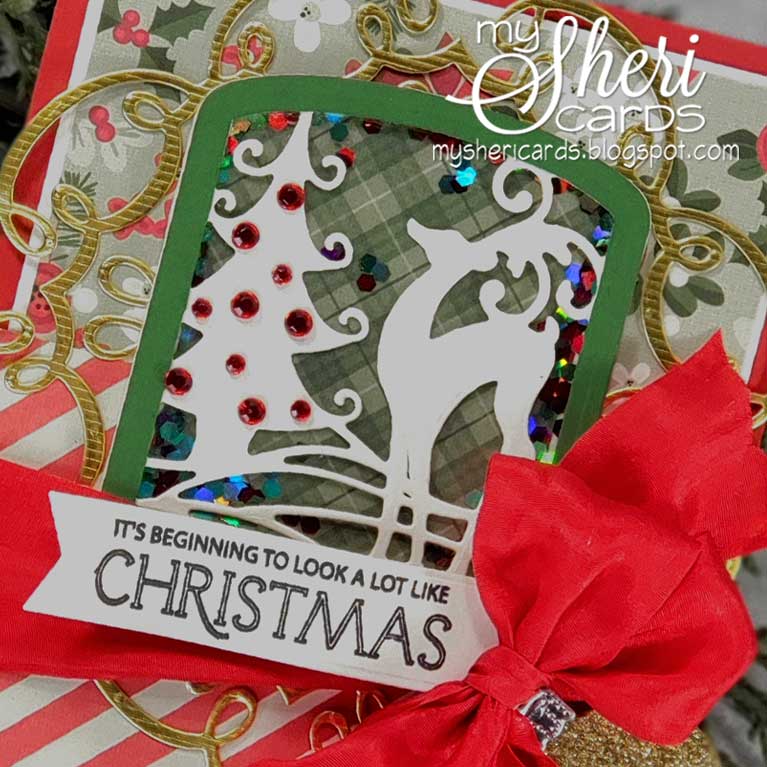 Amazing Paper Grace Guest Designer Sheri Holt shares a beautiful card using S4-1005 Reindeer Prance from 3D Holiday Vignettes to kick off the Christmas Season - see full post at www.amazingpapergrace.com/?p=35413