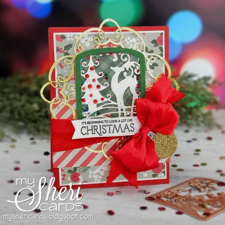 Amazing Paper Grace Guest Designer Sheri Holt shares a beautiful card using S4-1005 Reindeer Prance from 3D Holiday Vignettes to kick off the Christmas Season - see full post at www.amazingpapergrace.com/?p=35413