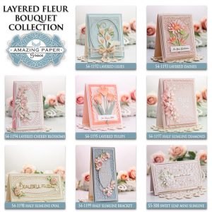 Introducing Amazing Paper Grace Collection - Layered Fleur Bouquet - more details at www.amazingpapergrace.com/?p=37980