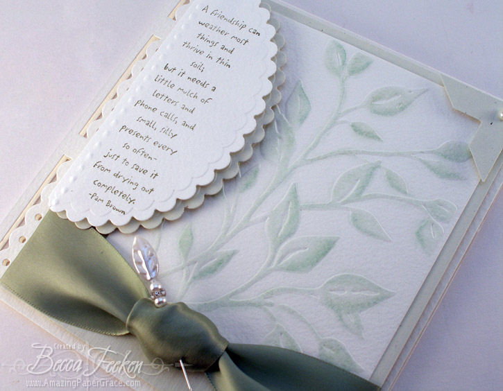 Embossing with a Cuttlebug